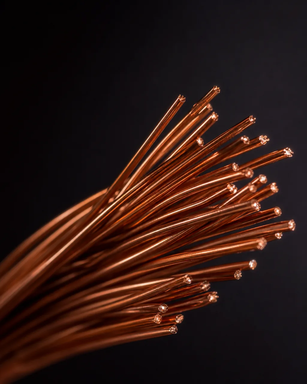 Detail of copper electrical wiring